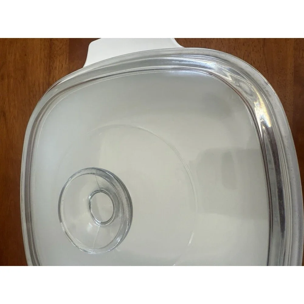 Corning Ware Shadow Iris 3 Liter A-3-B Square Casserole & A-9-C Clear Lid